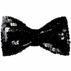 BOW TIE SEQUIN BLACK