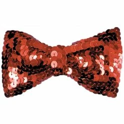 BOW TIE SEQUIN RED