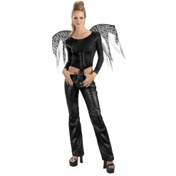 WINGS BLACK LACE CORSET