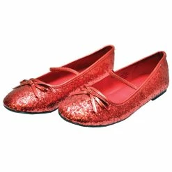 FLAT BALLET GLITTER CH RED XSM