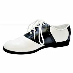 SHOE SADDLE BK AND WT WMN SM