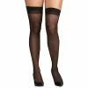 THIGH HIGH SHEER W SEAM BK QN