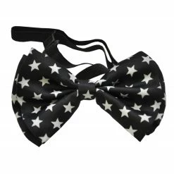 BOW TIE BLACK W WHITE STARS