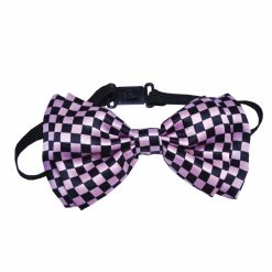 BOW TIE PINK/BLACK CHECK