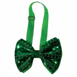 BOW TIE GREEN SEQUIN LIGHT UP