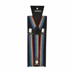 SUSPENDERS GLITTER RAINBOW