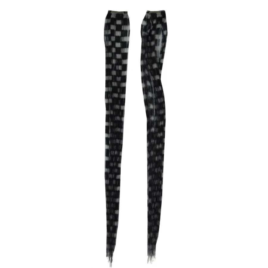 HAIR EXTENSION BLACK WHITE