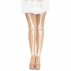 SKELETON PRINT BONE TIGHTS ADU