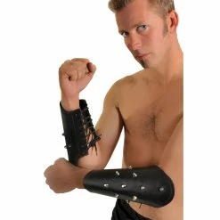 LEATHER ARM GUARDS SPIKES